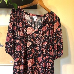 AVA & VIV Floral Blouse 3X NWOT
